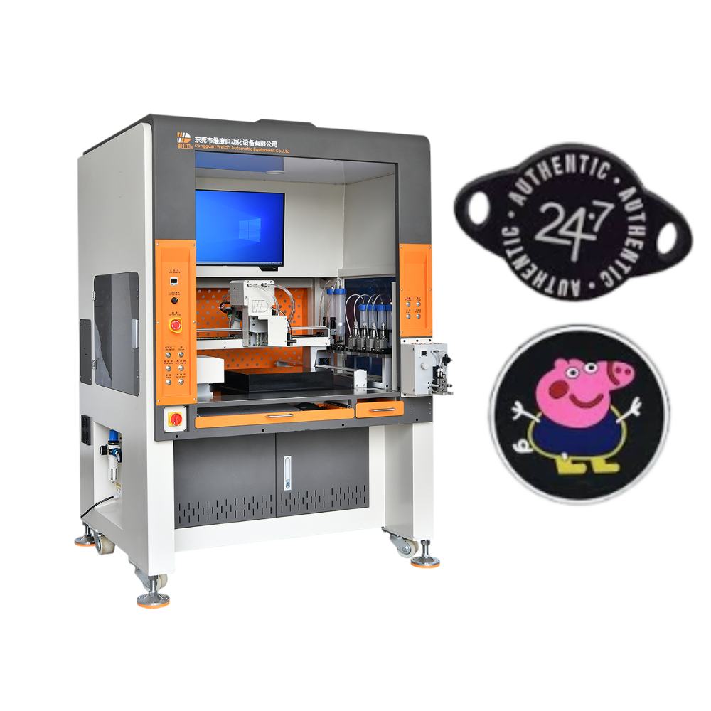 soft pvc rubber patch filling machine for wristband customization